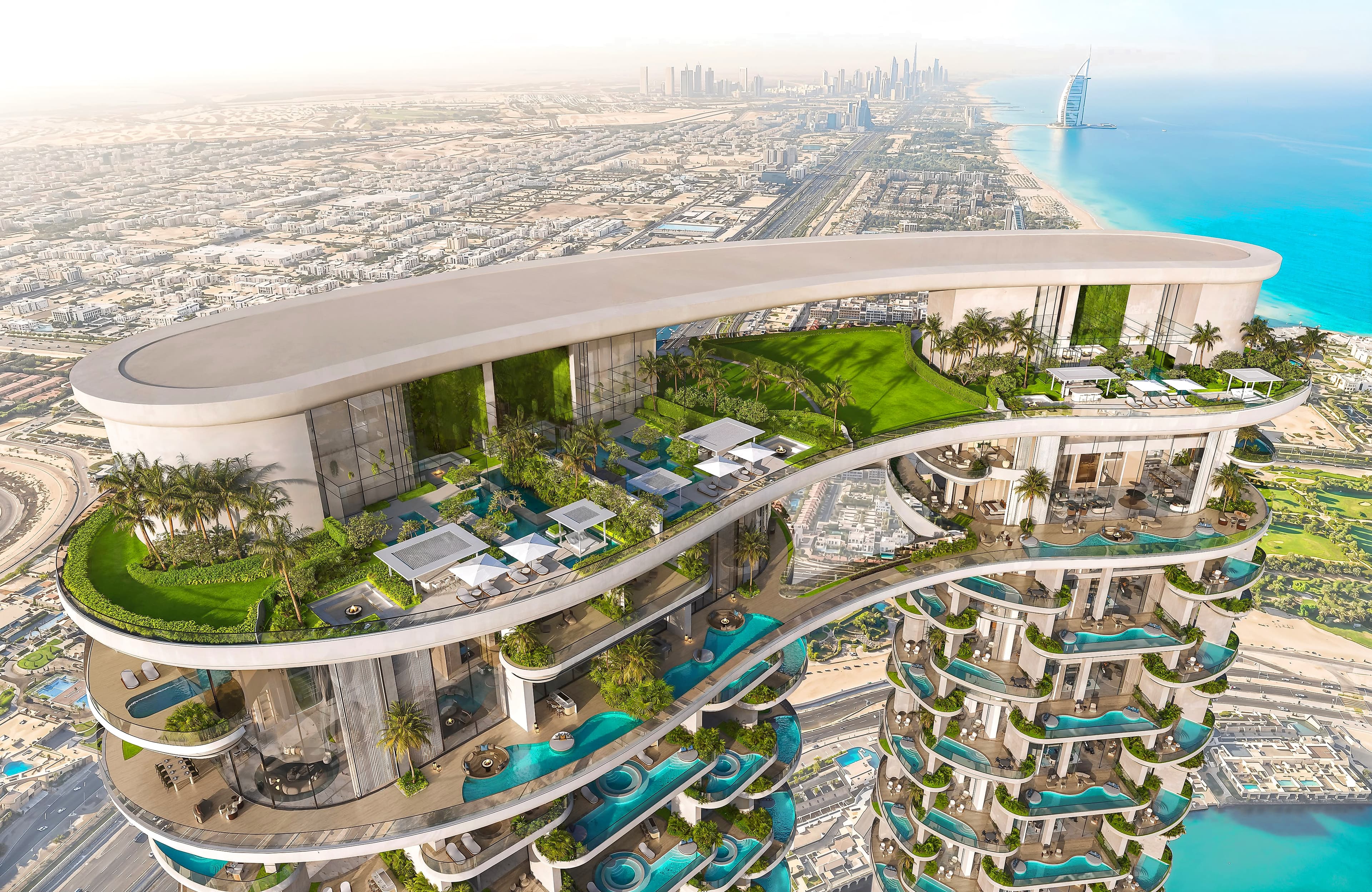 Penthouse crown · Aerial